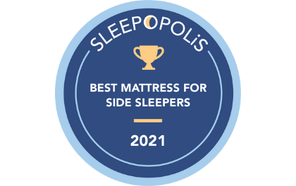 Sleepopolis Best Mattress for Side Sleepers 2021 Badge