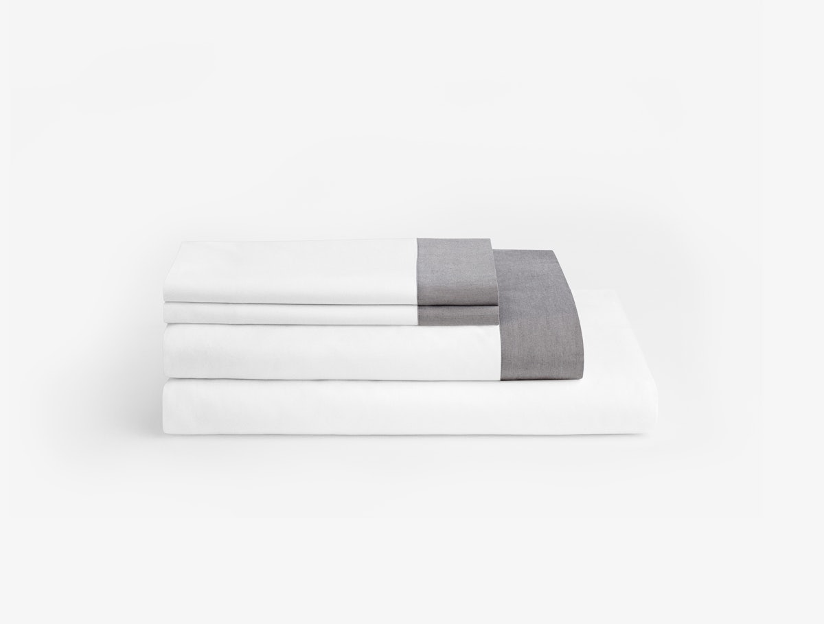 Casper White-Chambray Sheets (Folded)