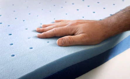Cooling layers of memory foam