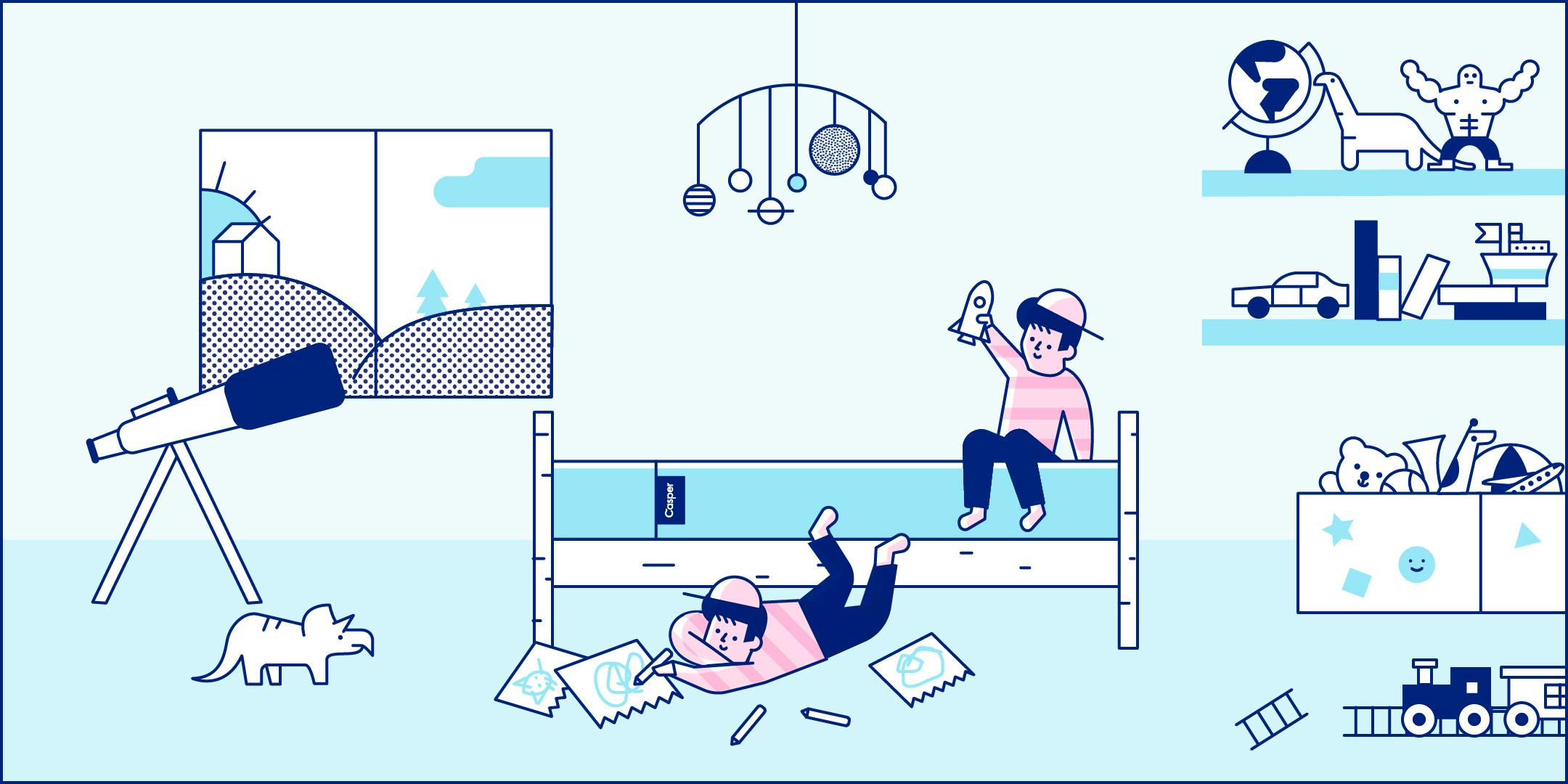 Twin mattress illustration